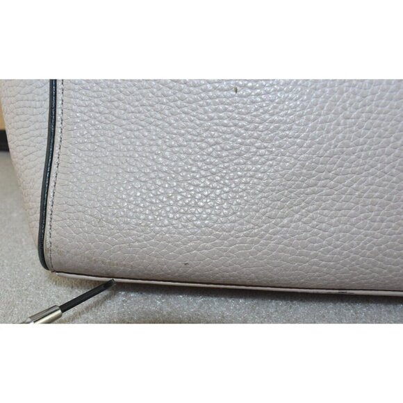 Kate Spade Womens Allyn Chester Street Satchel Leather Handbag Beige/Black Purse - Picture 9 of 16